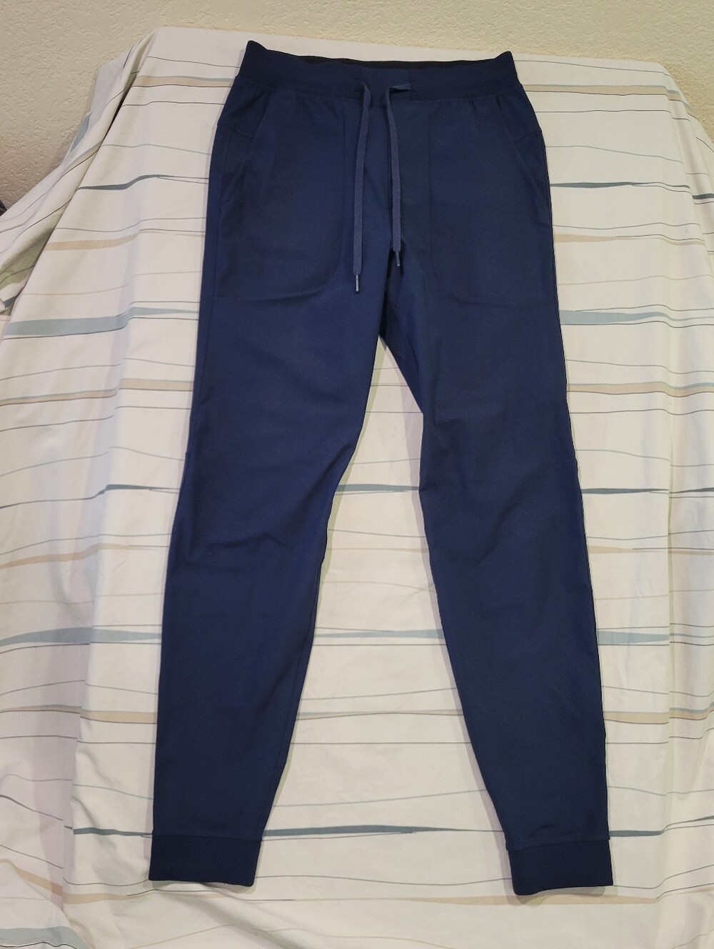 Lululemon Jogger Mens Medium Blue ABC Warpstreme Stretch Athleisure Gym Training